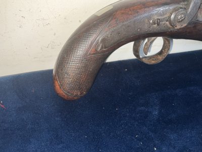BRITISH OFFICERS PERSONNEL PERCUSSION BELT PISTOL - Image 7
