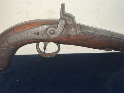 BRITISH OFFICERS PERSONNEL PERCUSSION BELT PISTOL - Image 9