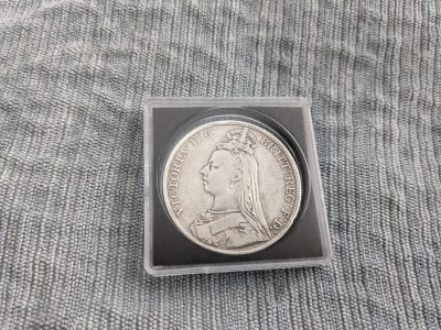 1891 silver full crown coin queen victoria