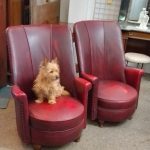 Art Deco 1930’s Pair of Leather Armchairs 20th century Antique Chairs