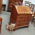 Good Antique Georgian Walnut Writing Desk Bureau 18th century Antique Bureau