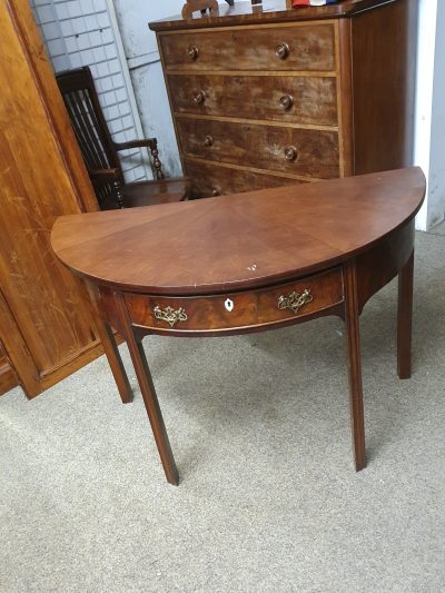 Antique Georgian Demi Lune Side Table