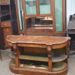 Antique Victorian Walnut Open Front Credenza 19th century Antique Bookcases