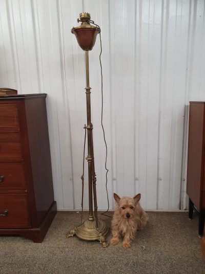 Antique Brass & Copper Adjustable Standard Lamp