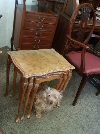 Antique 1930's Walnut Nest of Tables