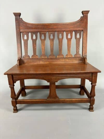 Arts & Crafts Oak Hall Settle by Shapland & Petter
