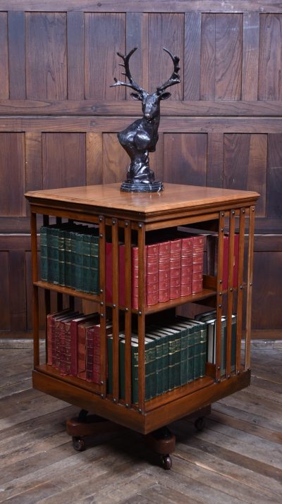 Edwardian Walnut Revolving Bookcase SAI3688