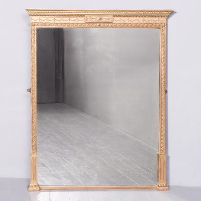 19th Century Adam-Style Giltwood Overmantel Mirror
