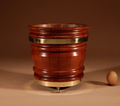 A Very Decorative Dutch Coopered Mahogany/Walnut Planter/Jardinière.