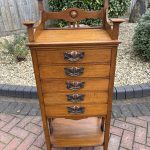 Arts & Crafts Oak Music Filing Cabinet antique oak Antique Cabinets