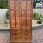 Arts & Crafts Oak Double Wardrobe antique wardrobes Antique Furniture