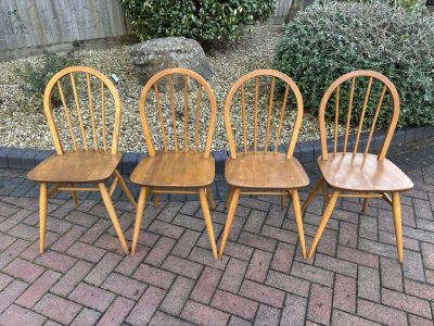 Mid Century Set of 4 Ercol Windsor Dining Chairs