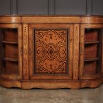 Victorian Burr Walnut Marquetry Inlaid Credenza Antique Credenza Antique Cabinets