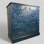 Victorian Pine Blue Painted Chest of Drawers painted Antique Chest Of Drawers