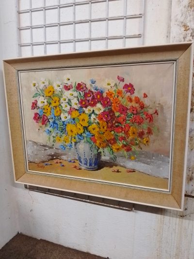 Mid Century Still Life Oil Painting