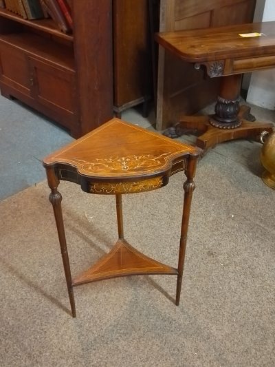 Good Edwardian Rosewood Corner Table