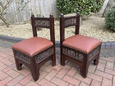 Pair of Liberty Arts & Crafts Moorish Chairs c1890