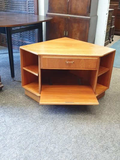 Retro Teak Corner TV Stand