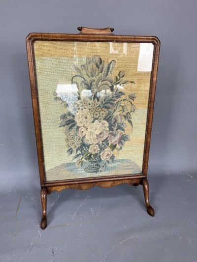 Late Victorian Walnut Framed Firescreen