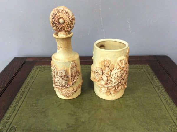 Bernard Rooke Owl Vase and Owl Lidded Jar