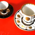 A Vintage Miniature Dubarry Limoges Cabinet Cup & Saucer and a Naples Cabinet Cup and Saucer Limoges Bone China Antique Ceramics