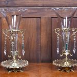 Pair Of Victorian Crystal Vases SAI3707 victorian vase Miscellaneous