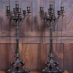 Pair Of French Bronze Candelabras SAI3701 Antique French Antique Lighting