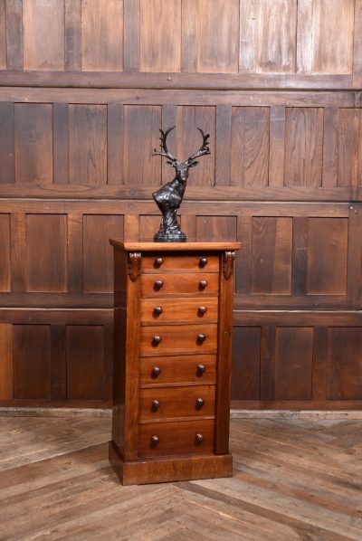 Victorian Mahogany Wellington Chest Of Drawers SAI3691