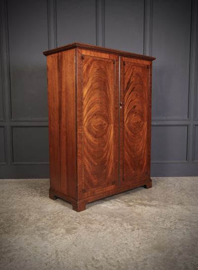 Flame Mahogany Gentlemans Wardrobe By Maple & Co.