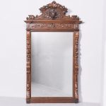 Large Profusely Carved Victorian Oak Mirror Antique Mirrors