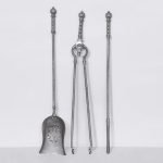 Set of 3 George III Steel Fire Irons Antique Metals