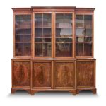 George III Four Door Break Front Cabinet Bookcase bookcase Antique Bookcases