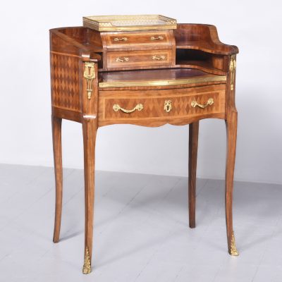 Louis XV Style Ormolu Mounted Walnut Ladies Writing Desk