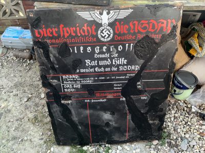 Reich Stag Staff’s Enamel Car Parking/permit Sign