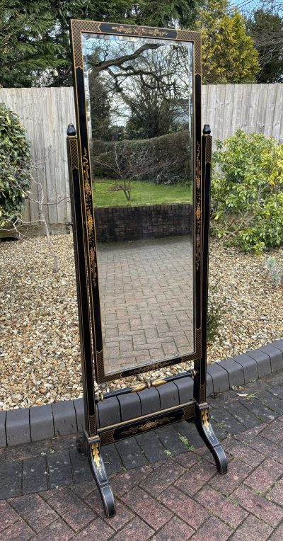Late 19th Century Chinoiserie Cheval Mirror