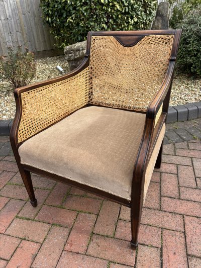 19th Century Mahogany Bergere Armchair