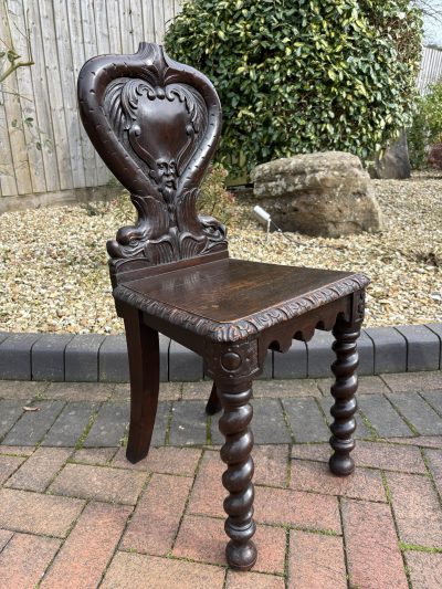 Victorian Oak Hall Chair