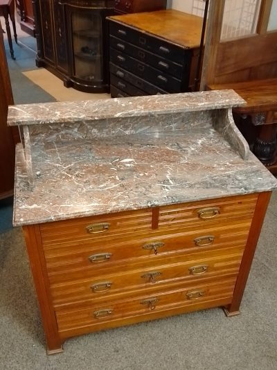 Good Antique Marble Top Chest of Drawers