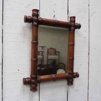 Antique French Faux Bamboo Mirror