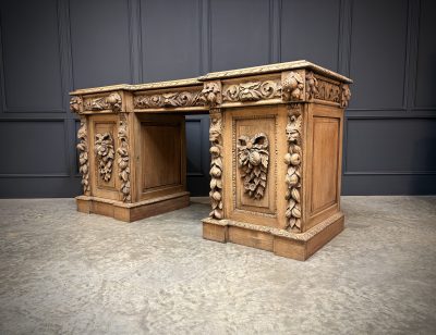 Large Victorian Carved Oak Sideboard