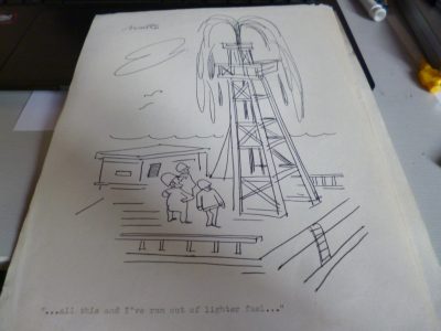 DRAWING BY BOB CORAM  1960S