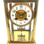 Wonderful French Regulator 4 glass Mantel clock â ca1900 Regulator clock Antique Clocks