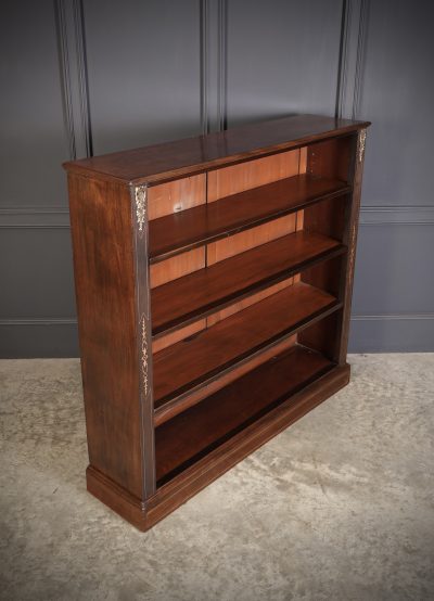 Victorian Walnut Open Bookcase