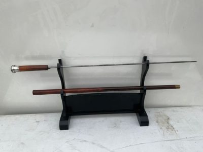BRITISH MILITARY OFFICERS SWAGGER/WALKING STICK SWORD STICK.