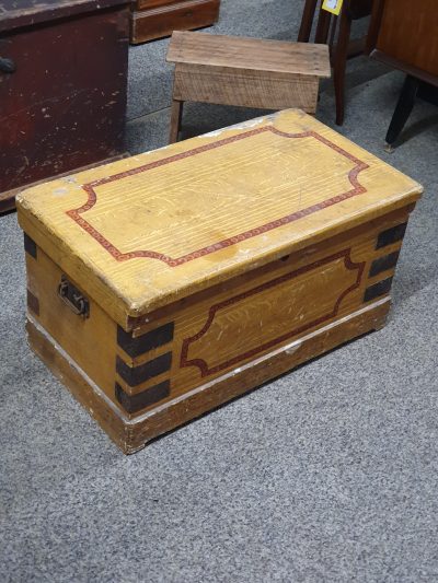 Small Antique Victorian Pine Chest Table