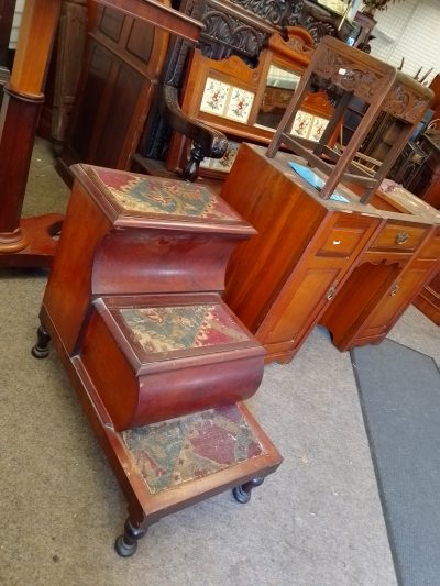 Antique Victorian Step Commode