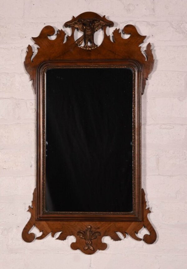 Chippendale Style Walnut Wall Mirror SAI1140