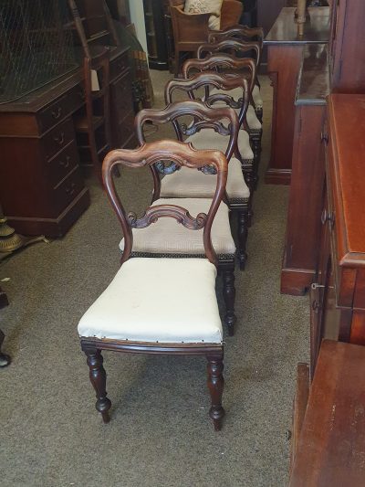 Antique Victorian Set of 6 Dining Chairs