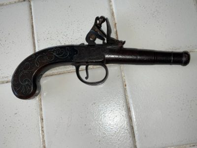 Queen Ann flintlock pistol
