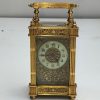 FRENCH CARRIAGE CLOCK ORMOLU GUILT FILIGREE PANELS